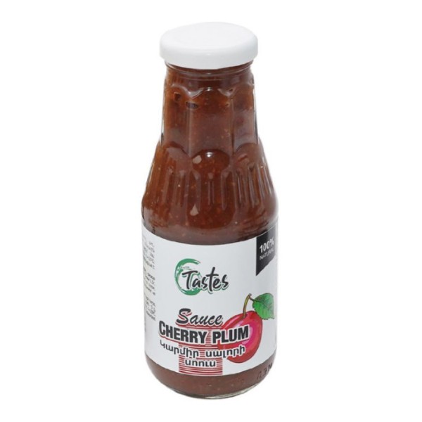 Sauce "Testes" red plum in a glass container 340g