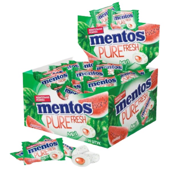 Chewing gum "Mentos" Pure Fresh watermelon 1.5g 1pcs