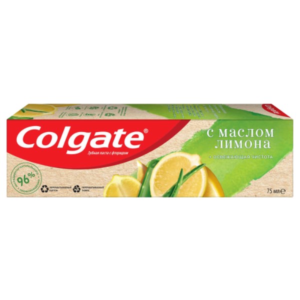 Toothpaste "Colgate" Natural Refreshing cleanliness with lemon oil 75ml
