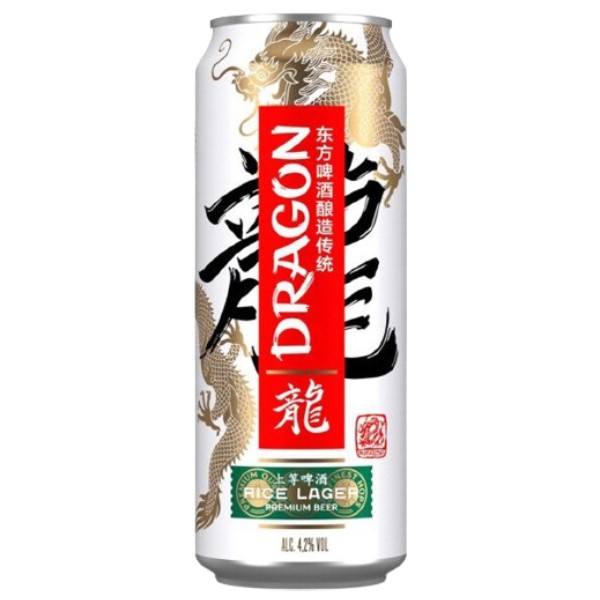 Пиво "Dragon" светлое 4.2% 0.45л