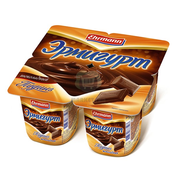Йогурт "Ehrmann" шоколадный 3,2% 100 гр.