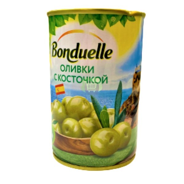 Ձիթապտուղ «Bonduelle» կանաչ կորիզով 300գ