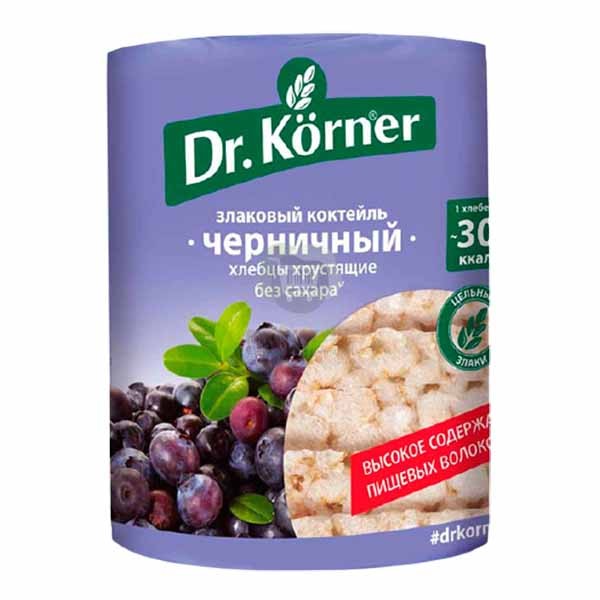 Хрустящий хлеб "Dr. Korner" черника 100 гр