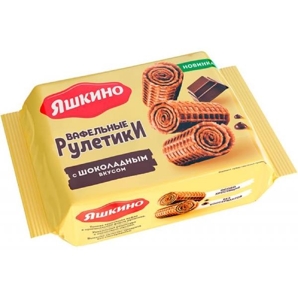 Waffle roll "Yashkino" chocolate 160g