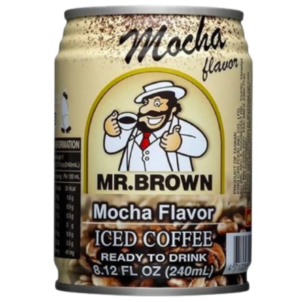 Ice coffee "Mr. Brown" with chocolate flavor can 240ml
