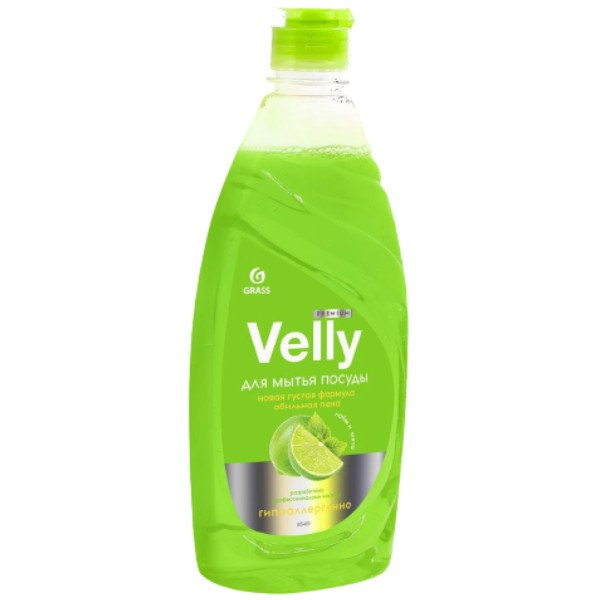 Dishwashing liquid "Grass" Velly Premium lime and mint 500ml