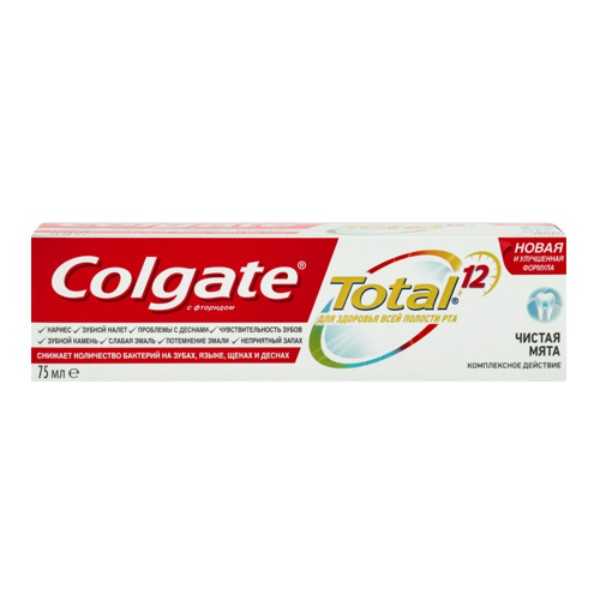 Зубная паста "Colgate" Total 12 Чистая мята 75мл