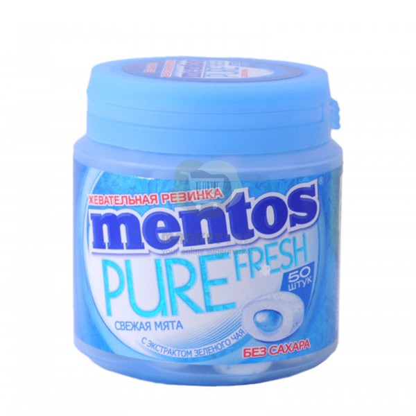 Жевательная резинка "Mentos" Пюр Фреш, синяя 50 шт.