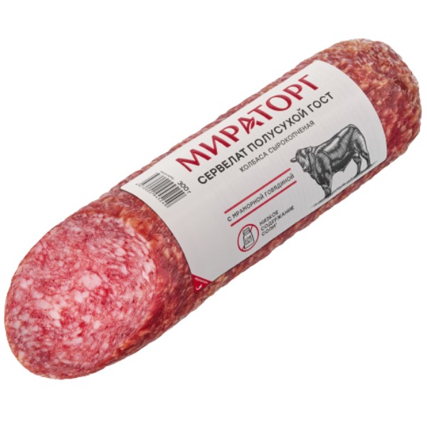 Sausage "Miratorg" Cervelat raw smoked 300g