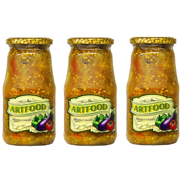 Mangali Salad "Artfood" Canned in Glass Container 500 grams