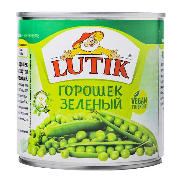 Зеленый горошек "Lutik " 400г