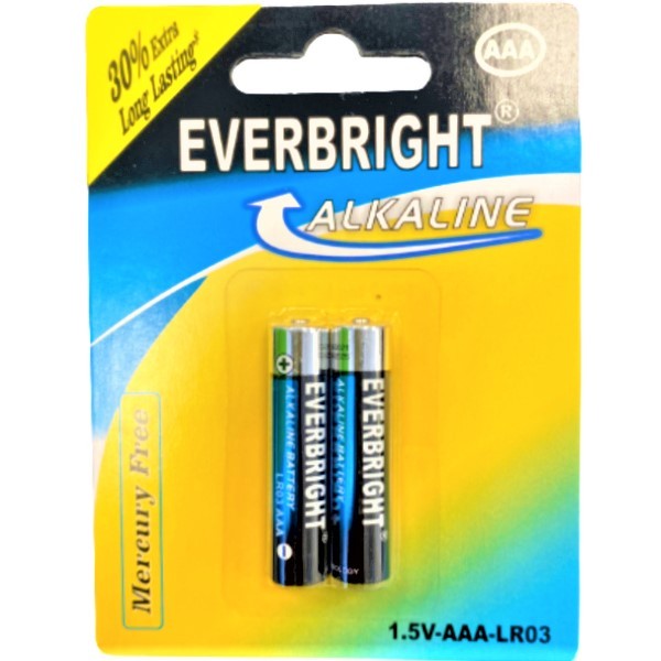 Batteries "Everbright" Alkaline AAA 1.5V 2pcs
