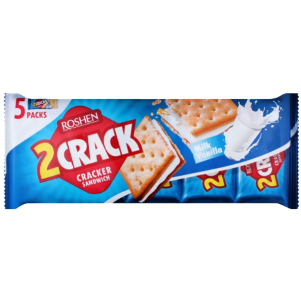 Cracker "Roshen" 2 Crack with milk and vanilla filling 235g
