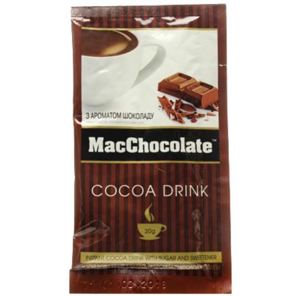 Горячий шоколад "MacChocolate" растворимый 20г
