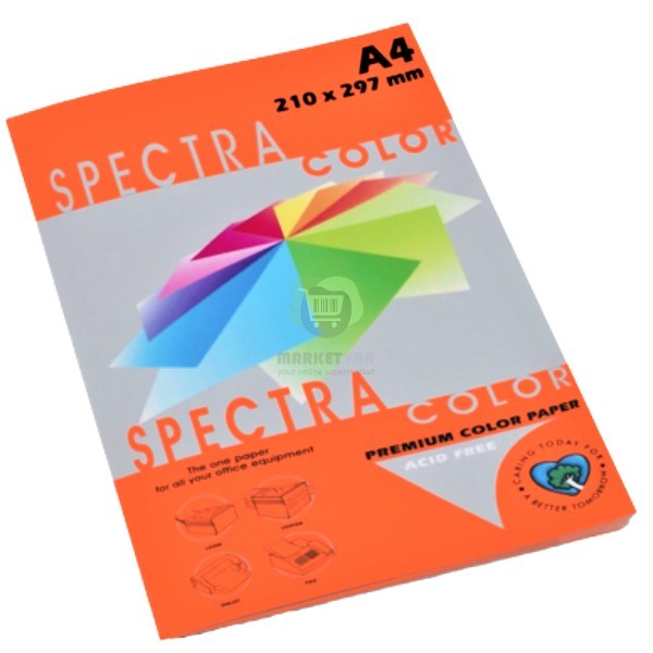 Цветная бумага "Sinar Spectra" красная офисная для принтера