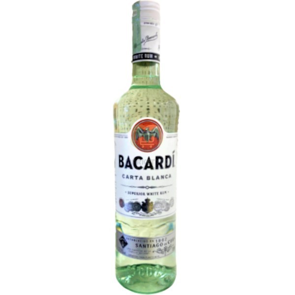 Rum "Bacardi" white 37.5% 0.7l