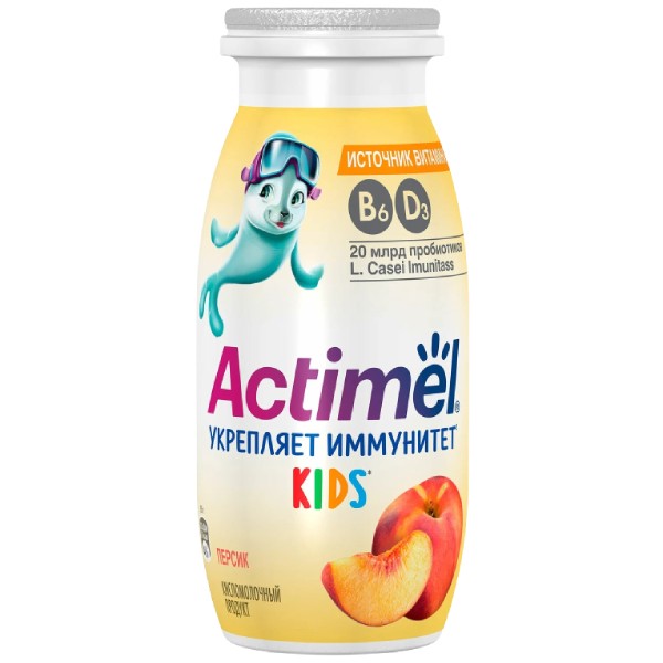 Fermented milk product "Actimel" peach 1.5% 95g