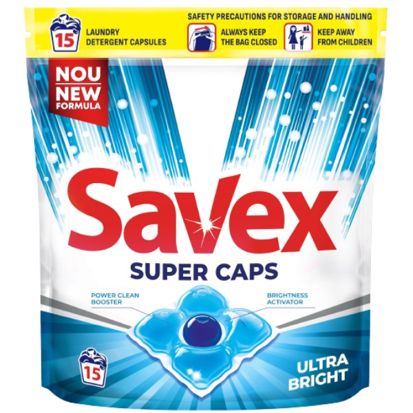 Capsules for washing "Savex" Super Caps Ultra Bright 15pcs