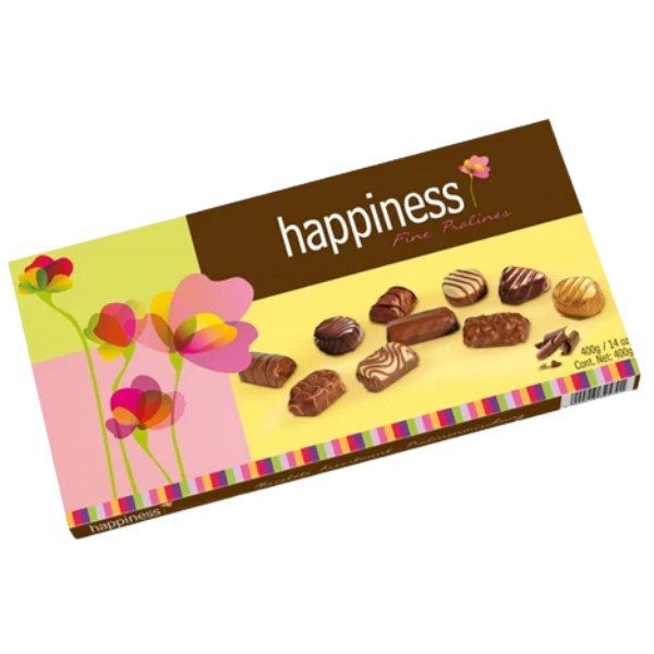 Շոկոլադե կոնֆետների հավաքածու «Happiness» Ֆայն Պրալինես 400g
