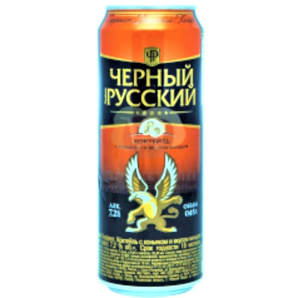 Թույլ ալկոհոլային ըմպելիք «Черный русский» կոնյակով և նուշի 7,2% 0,45լ