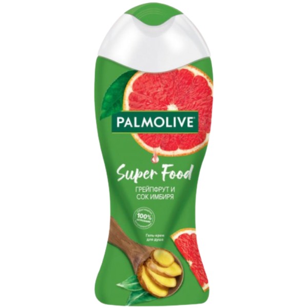 Shower cream-gel "Palmolive" Super Food with grapefruit and ginger juice 250ml