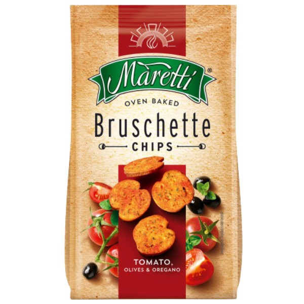 Crackers-bruschette "Maretti" with tomato olive and oregano taste 70g