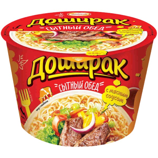 Vermicelli "Doshirak" Hearty lunch with meat sauce 110g