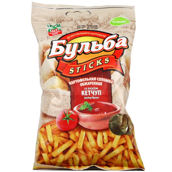 Chips "Belprodukt" Bulba potato sticks with ketchup flavor 75g