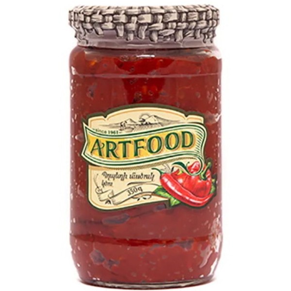 Canned Pepper Paste Spicy "Artfood" in Glass Container 350 grams