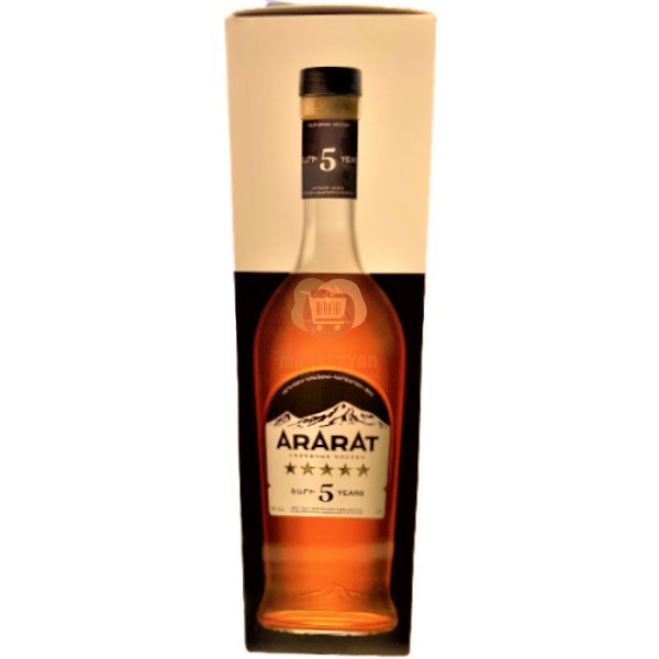 Cognac "Ararat" 5 years aging 40% in a box 0.7l