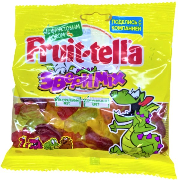 Chewing marmalade "Fruit-Tella" Animals Mix with fruit juice 150g