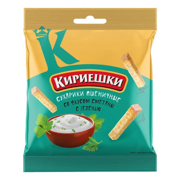 Croutons "Kirieshki" with cream and greens flavored 40g