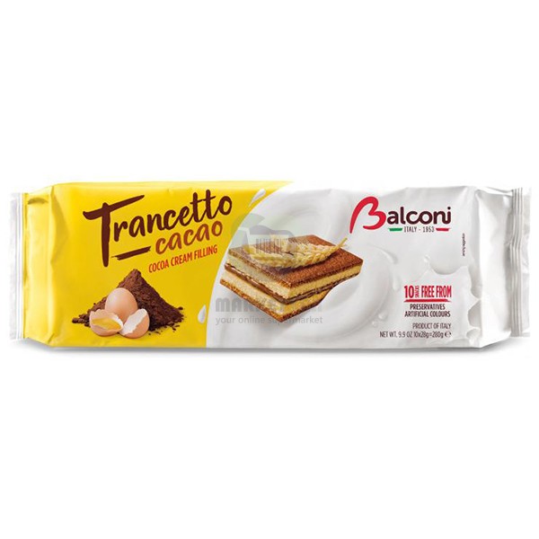 Biscuit "Balconi" Tranchetto, chocolate 280 gr
