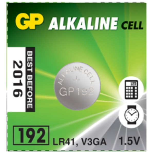 Батарейка "GP" Alkaline 192 LR41 1.5V 1шт