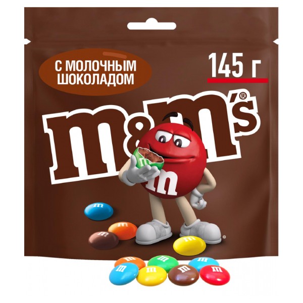 Candies "M&M's" with milk chocolate 145g