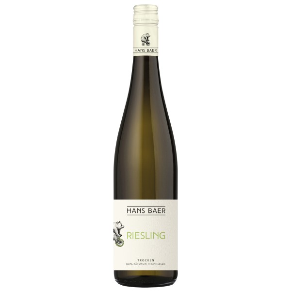 White wine "Hans Baer Riesling Qualitatswein" 0.75l