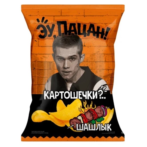 Rusks "Eu Patsan" with shish kebab flavor 30g