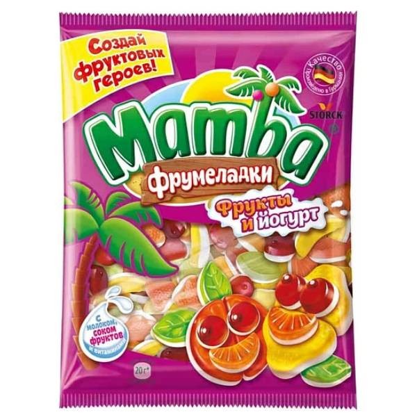 Chewy Marmalade "Mamba" enriched with vitamins mangoes and yogurt flavors 140g