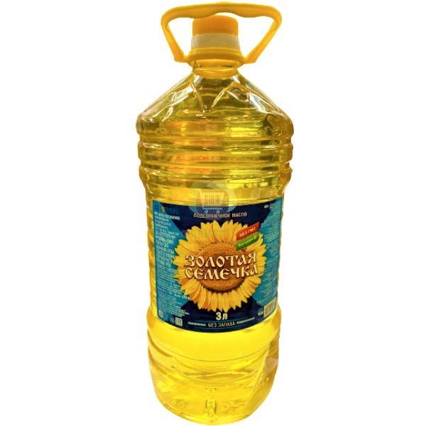 Oil "Zolotaya semechka" sunflower refined 3l