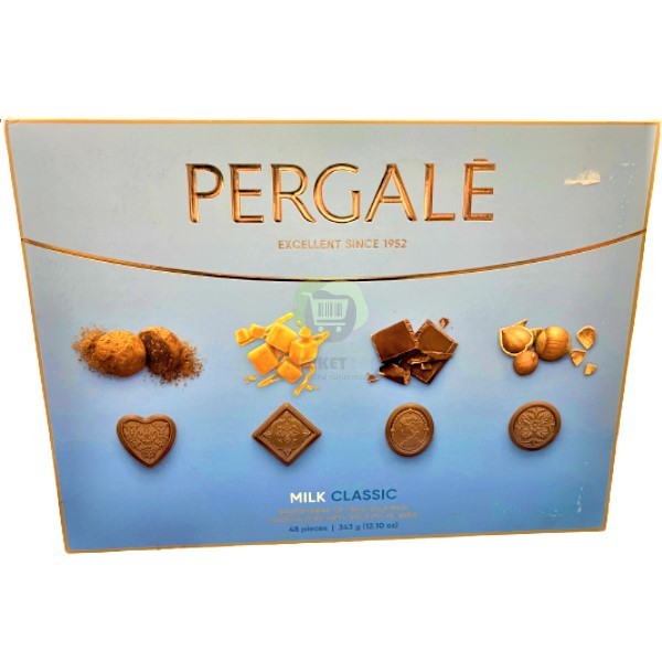 Կոնֆետների հավաքածու «Pergale» Կլասիկ կաթնային շոկոլադ 343գ