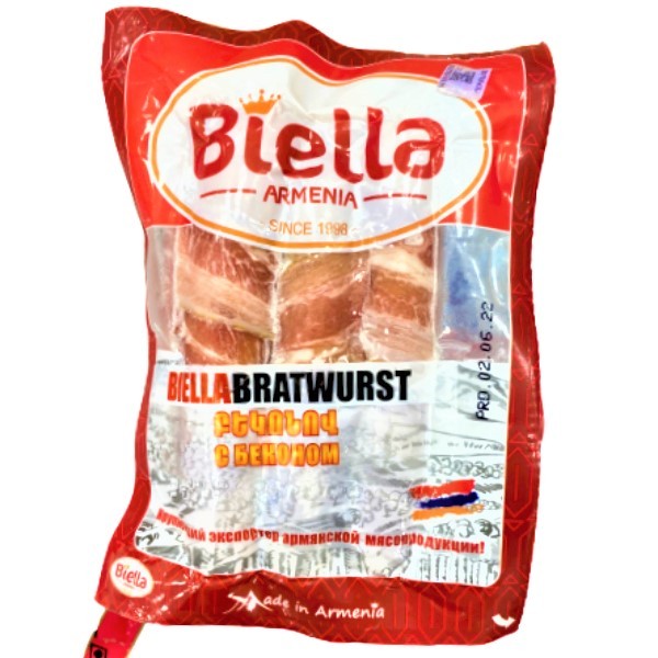 Sausages "Biella" Bratwurst with bacon 360g