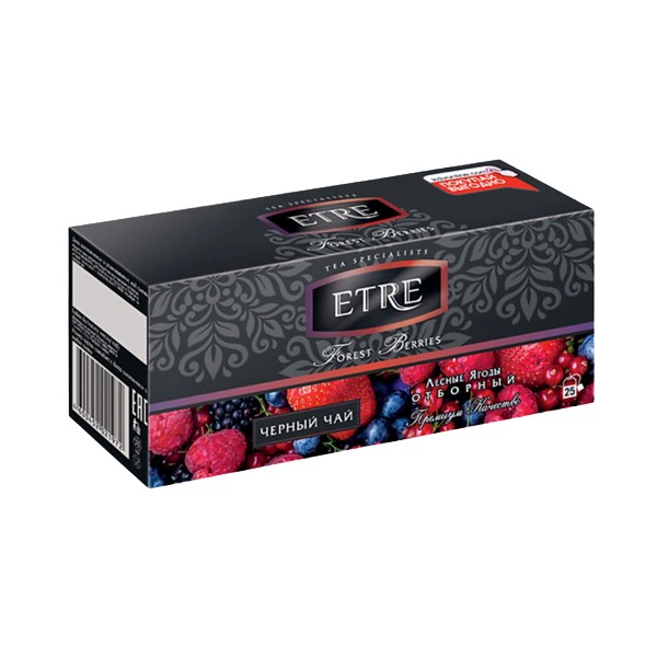 Black tea "Erte" forest berries 25 packs