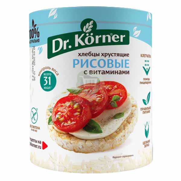 Сухой хлеб "Dr. Korner" рис 100 г