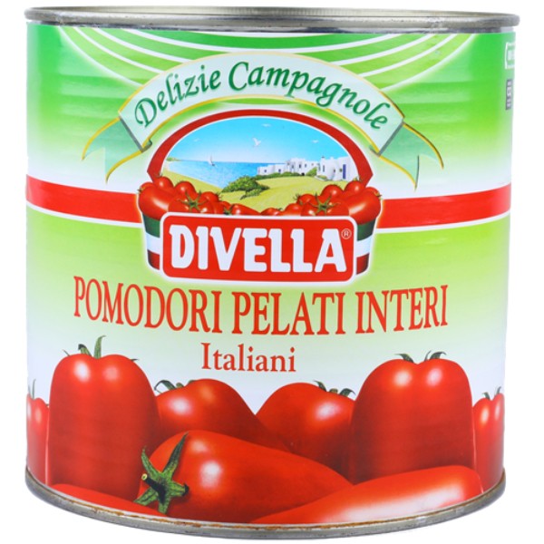 Tomatoes "Divella" whole peeled can 2.5kg