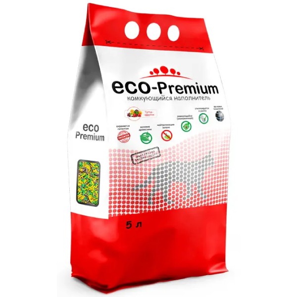 Наполнитель для кошек "Eco-Premium" на деревянной основе 5л