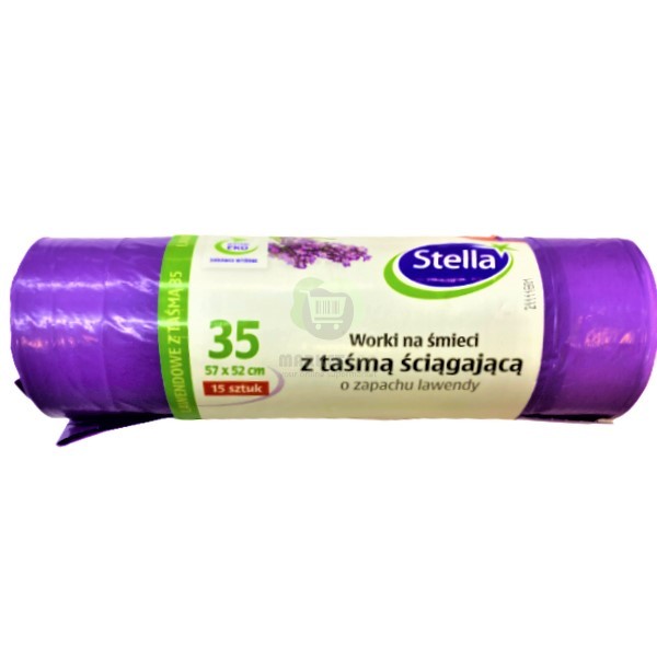 Garbage bags "Stella" with lavender scent 35l 15pcs