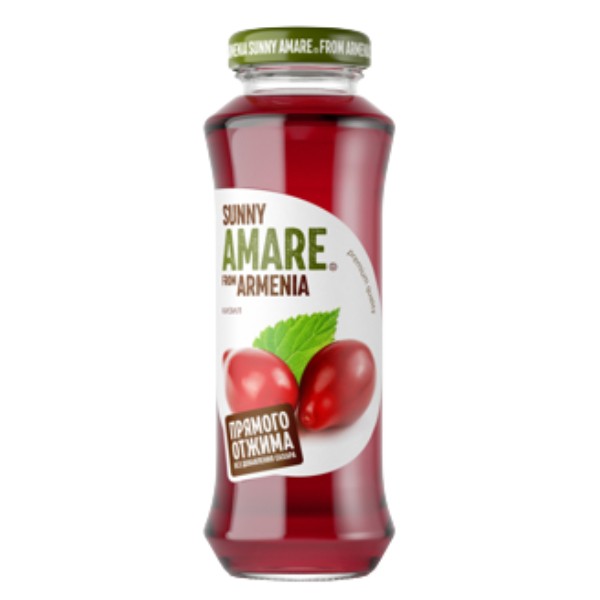 Juice "Amare" cornel freshly squeezed g/b 250ml