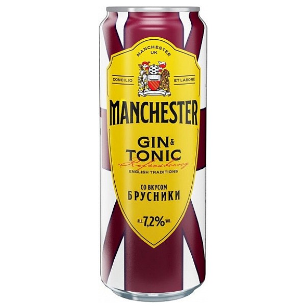 Energy drink "Gin tonic" with blueberry flavor 0 45l