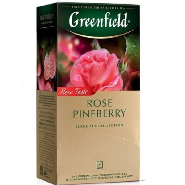 Black tea "Greenfield" Rose flavor 25 packets