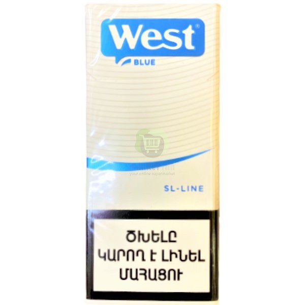 Cigarettes "West" Blue Slims-line 20pcs